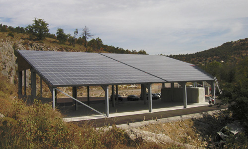 Hangar à bois – Lucéram Toiture photovoltaïque